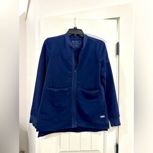 Figs scrub jacket navy blue xs